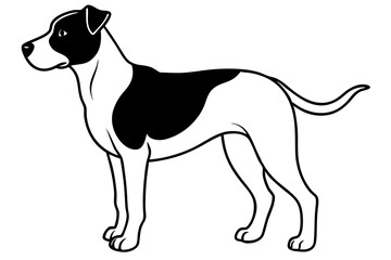 dog line art silhouette vector illustration
