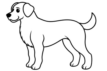 Obraz premium dog line art silhouette vector illustration