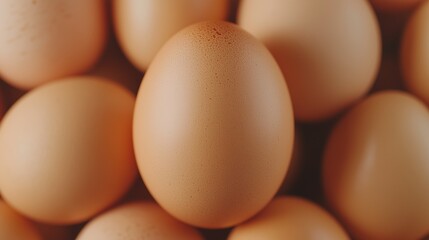 a close-up shot of a pile of brown eggs, showcasing their smooth textures and natural color