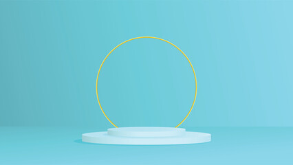 Showcase your products with this elegant 3D podium mockup. Perfect for branding, advertising, and promotional content. Use this minimalist background for a clean, modern look.