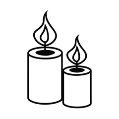 set of burning candles