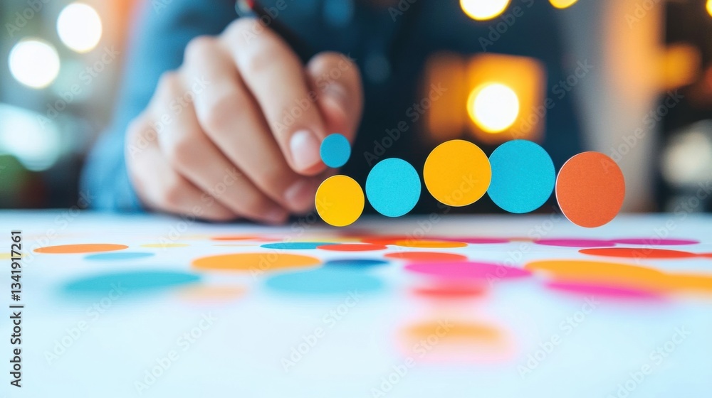 Leinwandbilder Dynamic Data Visualization Creative Marketing Analytics with Vibrant Color Strategy - Innovative Workflow Design for Digital Transformation and Strategic Decision Intelligence