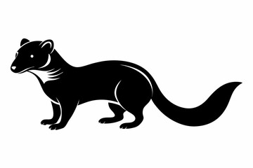 mongoose line art silhouette vector illustration