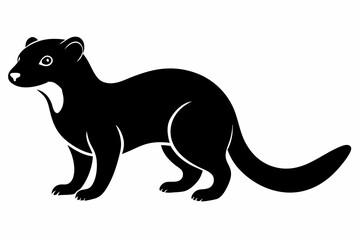 mongoose line art silhouette vector illustration