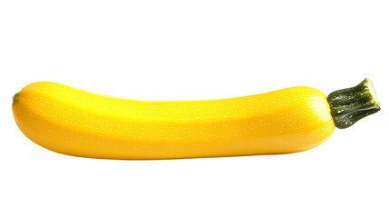 The image showcases a bright yellow crookneck squash in close-up, highlighting its texture and fresh appearance against a dark background.
