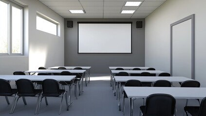 Modern classroom interior