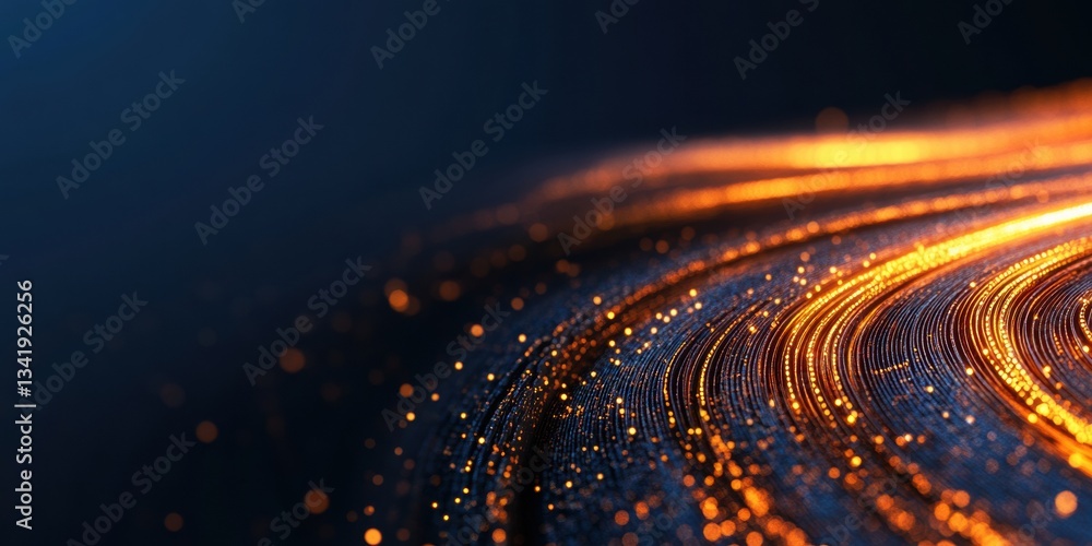 Aufkleber Quantum Flow Next-Gen Digital Transformation Visualizing AI-Driven Data Pathways with Luminescent Predictive Analytics in Cybernetic Landscape