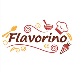 Modern Food Logo with Creative Elements