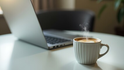 laptop and coffee