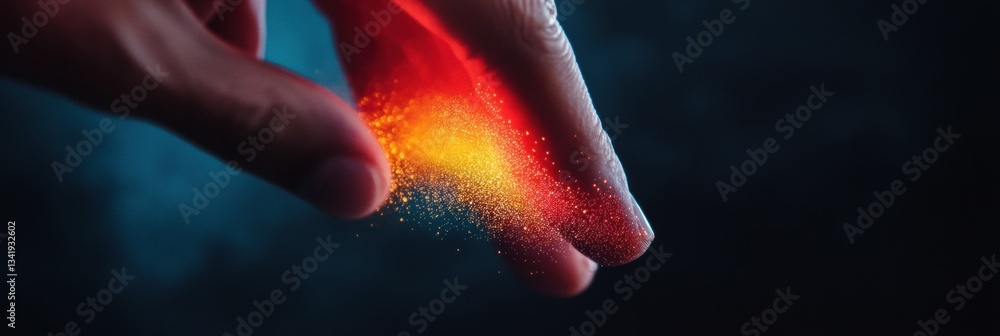 Aufkleber igniting digital transformation vibrant particle explosion representing technological innovation, cr
