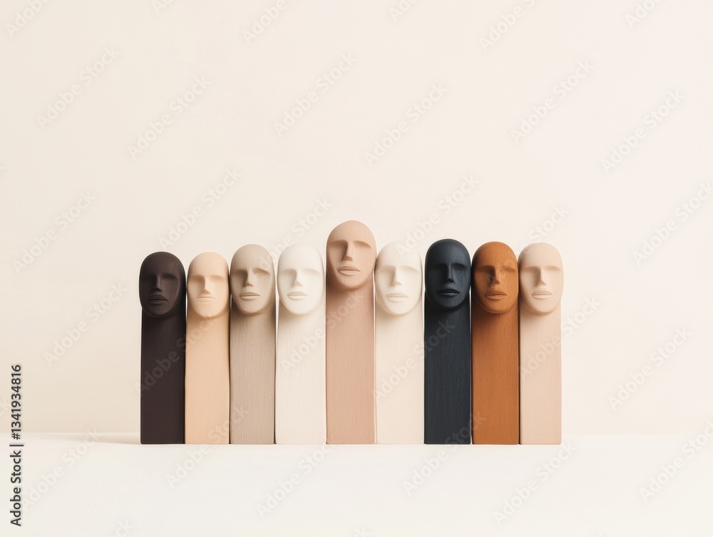 Aufkleber inclusive design masterpiece minimalist diversity visualization for corporate empowerment and adapti