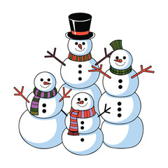 snowman with red hat