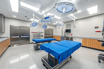 Futuristic Operating Room with High-Tech Medical Equipment - Advanced Surgical Environment