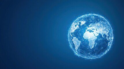 Fototapeta premium Global Network: A Digital World Map