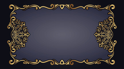 floral ornament frame and mandala