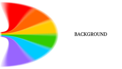 Abstract white background with rainbow design. Fan shape. Pride Month Symbol