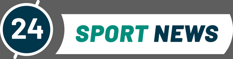 Sport news logo featuring the number 24, symbolizing live coverage available around the clock. Constantly delivering breaking news and match results for avid fans