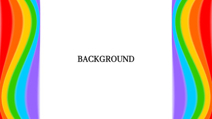 Abstract white background with rainbow design. Symmetrical vertical frame. Pride Month Symbol