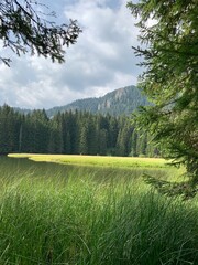 mountain landscape with lake