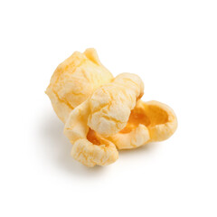 Crispy popcorn on white background