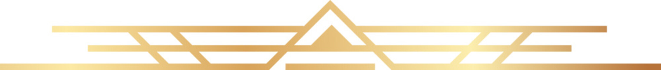 Golden geometric logo forming the letter a with horizontal lines and triangles, suitable for businesses or brands looking for a modern and elegant design