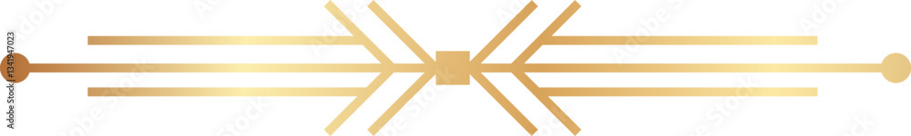Poster three golden lines converging and diverging from a central square shape, representing the dynamic fl