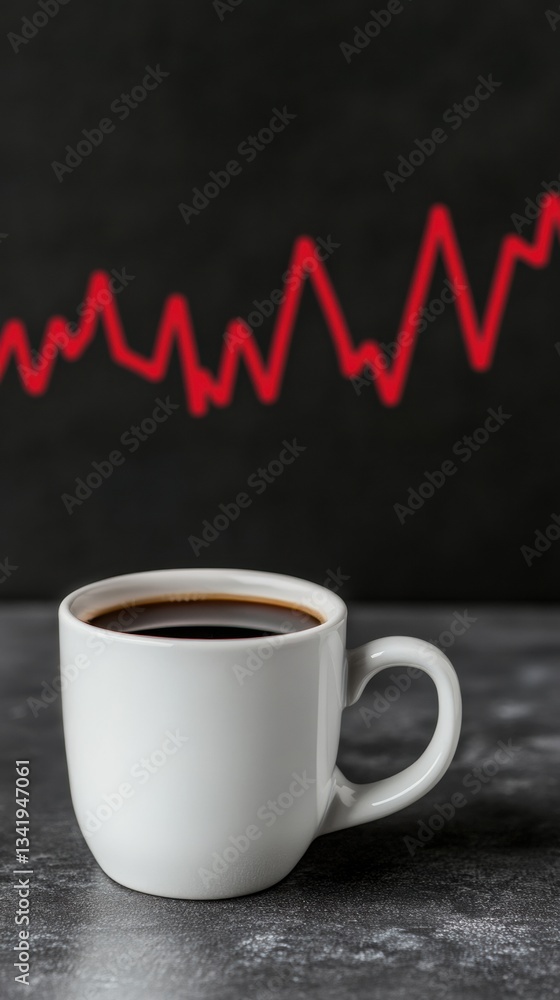 Aufkleber wellness tech intersection minimalist coffee moment with performance analytics - holistic health tra