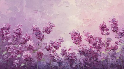 Obraz premium Lilac Field Oil Painting.