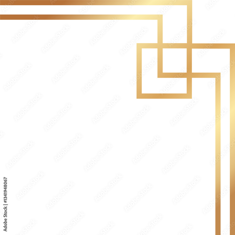 Poster elegant golden frame featuring a gradient effect adorns the top right corner, infusing the image wit