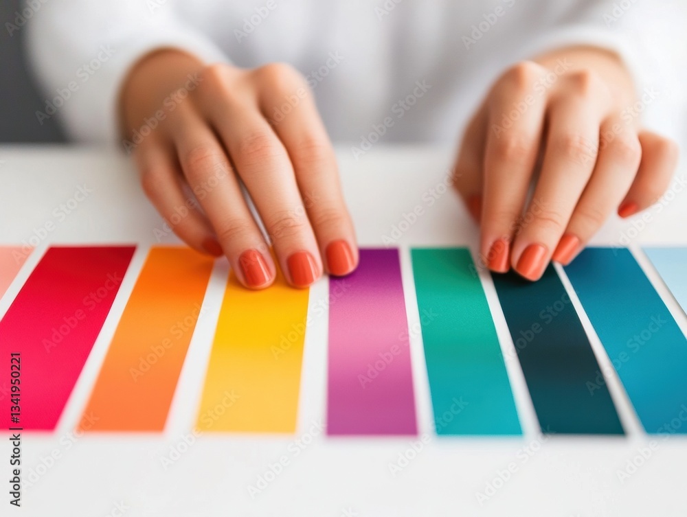 Aufkleber Vibrant Color Theory and Design Palette Minimalist Creative Professional Exploring Color Trends with Precision, Showcasing Modern Workplace Innovation and Visual Communication Strategy