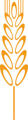 Minimalist vector illustration of a wheat stalk symbolizing growth, abundance, and the agricultural industry, suitable for logos, icons, or branding related to farming, food, or nature