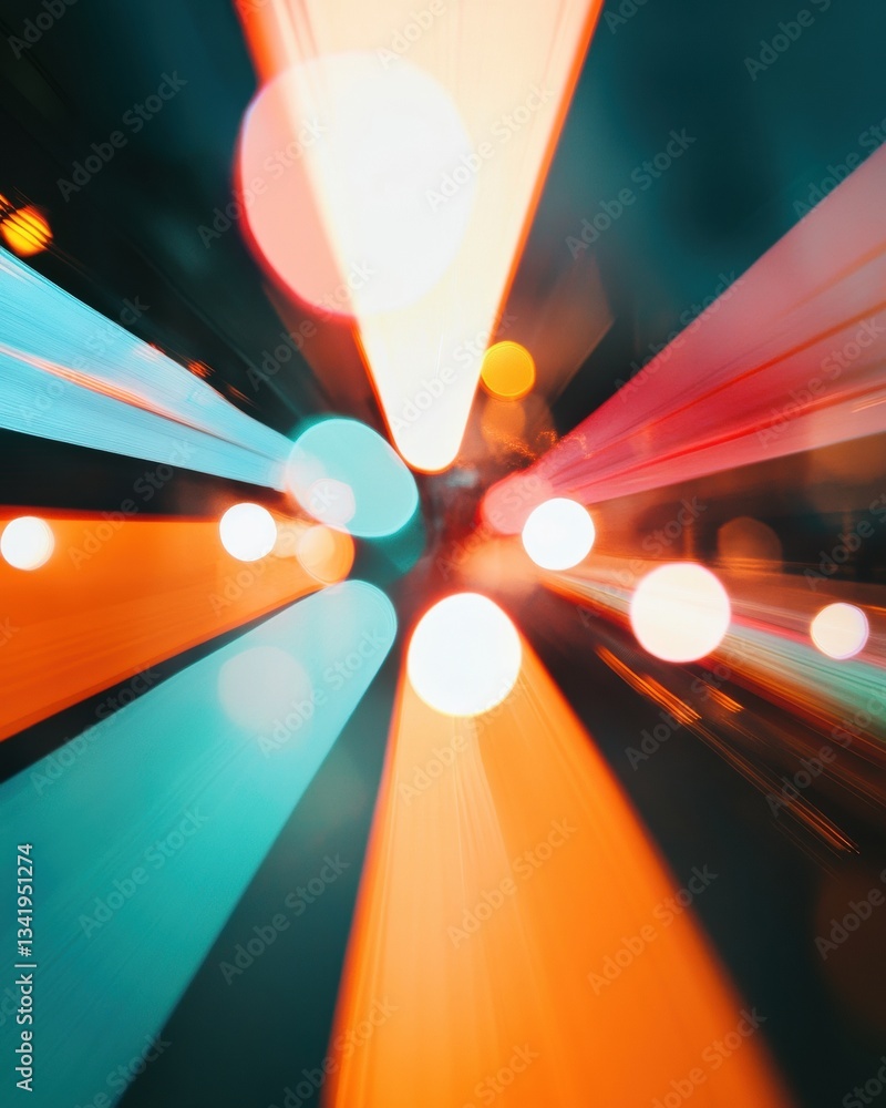 Poster Vibrant Velocity Immersive Digital Motion Graphics Capturing Dynamic Light Burst - Next-Gen Visual Storytelling for Creative Marketing and Tech Innovation