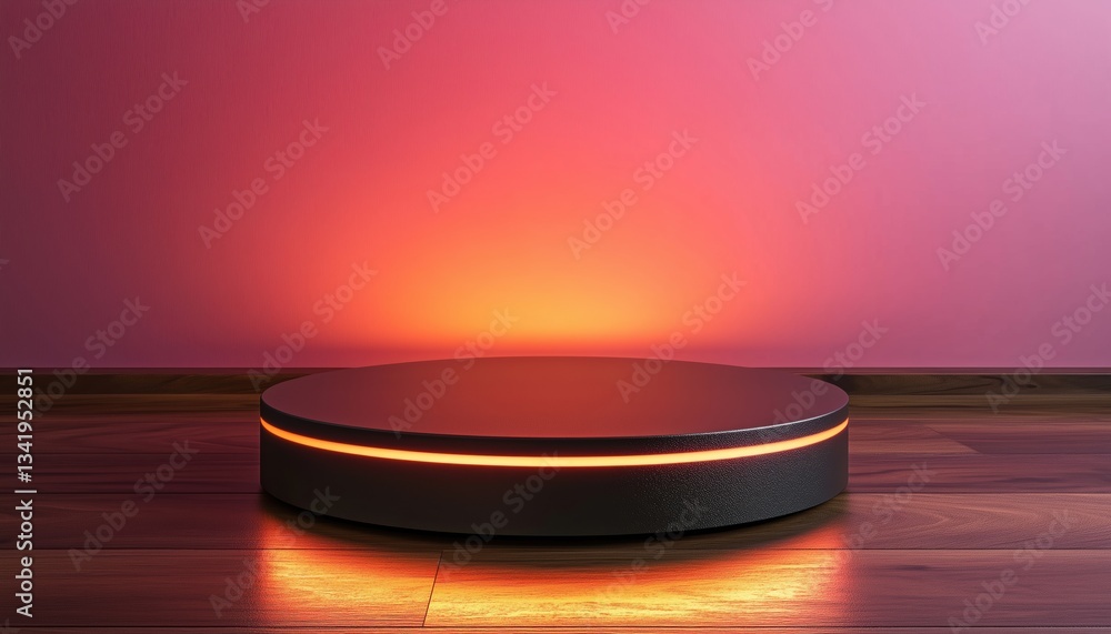 Poster brown display podium for enhanced product presentation - a high-quality rendering of a product displ