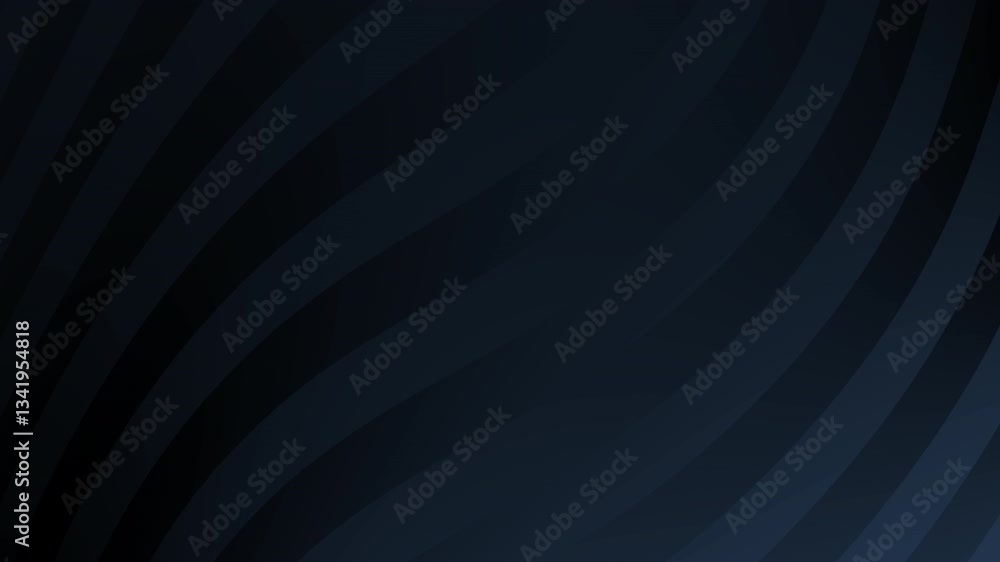 Poster a dark abstract background featuring smooth, wavy lines in various shades of blue, creating a calmin