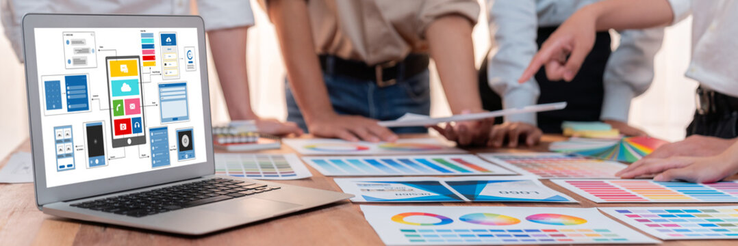 UX UI design process for brisk mobile application and website . Creative prototype of wireframe for professional app developer .