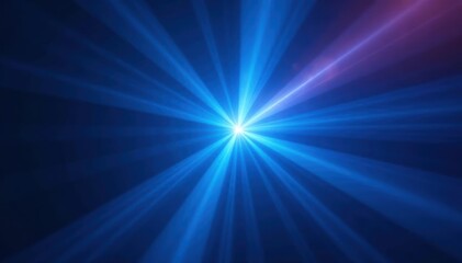 Obraz premium Blue light rays, radiating outwards, glowing effect, radiating, electric