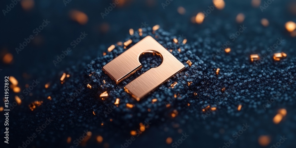 Aufkleber Metallic Cybersecurity Encryption Advanced Digital Protection Paradigm with Neural Network Visualization for Enterprise Risk Management in Web 0 Era