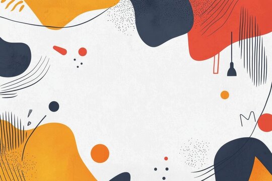 Modern Creative Business Pitch Deck Cover with Abstract Shapes and Icons for Innovation