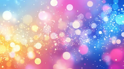 Colorful Soft Bokeh Background with Glittering Lights and Magic Aura