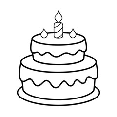 birthday cake vector illustration