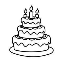 birthday cake with candles