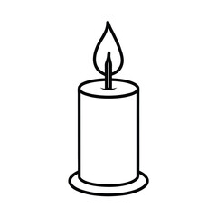 burning candle vector