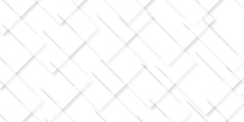 Minimal White Abstract Geometric Background with Overlapping Square Layers