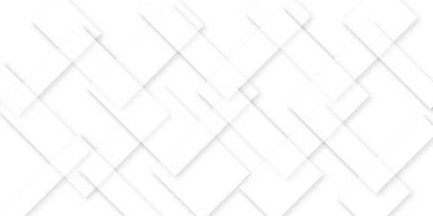 Minimal White Abstract Geometric Background with Overlapping Square Layers