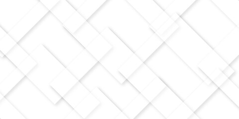 Minimal White Abstract Geometric Background with Overlapping Square Layers