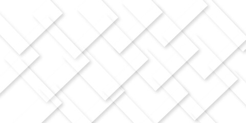Minimal White Abstract Geometric Background with Overlapping Square Layers