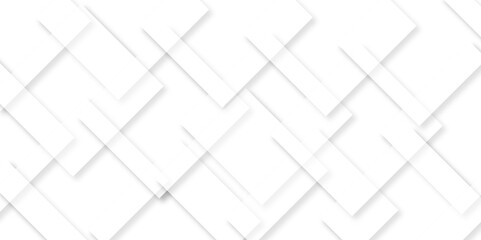 Minimal White Abstract Geometric Background with Overlapping Square Layers