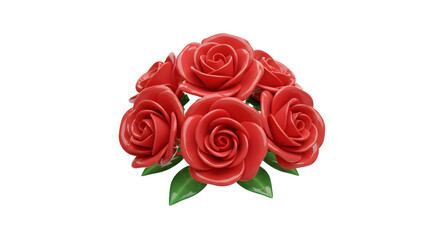 Obraz premium Bold Red Rose Bouquet Display
