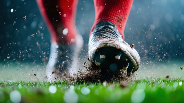 Dynamic Action Sports High-Intensity Soccer Tackle Moment in Ultra-HD - Professional Athletic Performance Capturing Peak Competition Dynamics