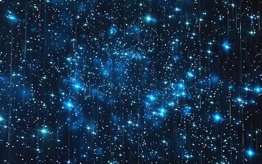 Fototapeta premium Abstract digital background with glowing neon lines and circuit board patterns, creating an immersive tech-inspired wallpaper. Glowing blue waves in the foreground add depth to create futuristic vibes